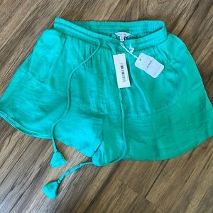 Lined green shorts